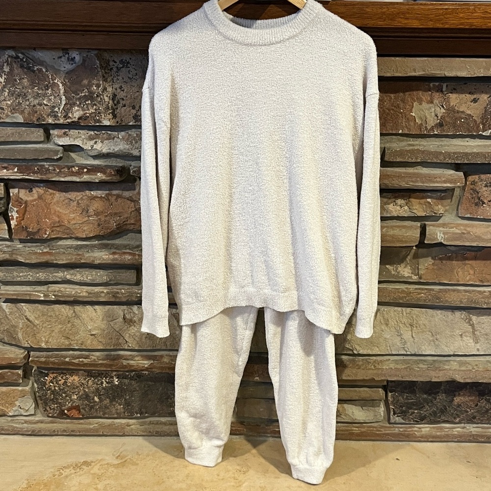 Saranoni Bamboni Cozy Ivory Fleece Lounge Set